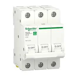 Автоматичний вимикач змінного струму Schneider RESI9 32А, 3P, крива С, 6кА