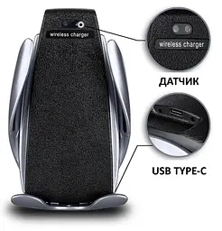Автомобільний тримач смартфона з бездротовою зарядкою - мініатюра 3
