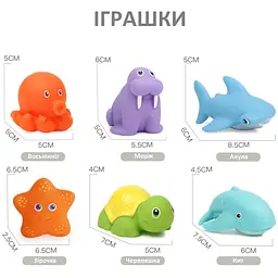 Набір для купання Urmywo Морські мешканці (YB1871) - мініатюра 2