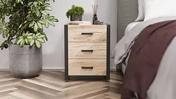 Тумба універсальна Ferrum-decor Вів'єн 3 50x41x40 чорний ДСП Дуб Сан-Марино 16мм (FRD-104187)