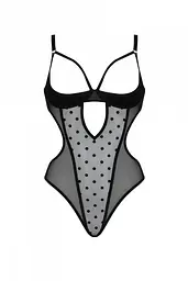 Еротичне боді Passion MARINA BODY, S/M, black, з відкритими чашками - мініатюра 3