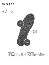 Устілки Coccine Thick Felt зимові повстяні натуральні 6–7 мм. Розмір 36 - мініатюра 3