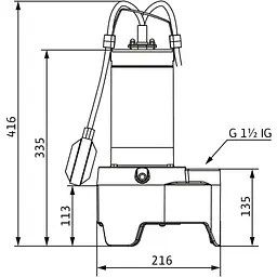 Занурювальний дренажний насос Wilo Rexa MINI3-V04.09/M05-523/A-5M [3094002] - мініатюра 2