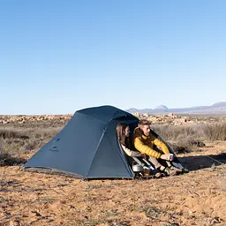 Намет Naturehike Cloud Up 3 UL NH18T030-T-T 20D надлегкий тримісний з футпринтом темно-синій - мініатюра 7