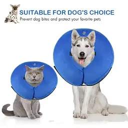 Захисний надувний нашийник для собак Derby Inflatable Cat Dog Elizabeth Collar, Red glid, S 18-30 см