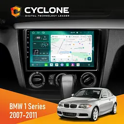 Штатна магнітола BMW 1 Series 2007-2011 Cyclone C9-013 4x64 DSP 4G Cyclone (НФ-00007187)