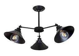 Люстра стельова лофт із регульованими плафономи Levistella 752F103-3 BK