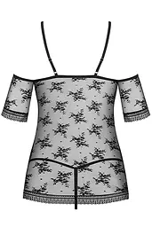 Комплект Obsessive Jennifairy babydoll (Чорний, L/XL) Obsessive 83221 97028 - мініатюра 4
