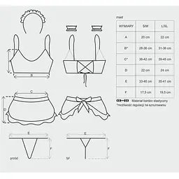 Еротичний костюм Obsessive Maid Set S/M - мініатюра 5