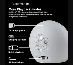 Портативная колонка, часы, будильник Kisonli Q6B Bluetooth 3600mAh 5Вт - мініатюра 6