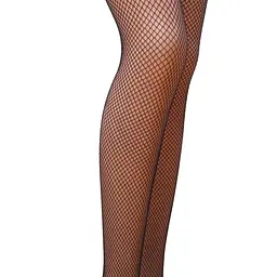 Колготки в сіточку без виділених трусиків Passion TI020 типу Кабаретка 1/2 (fishnet), nero