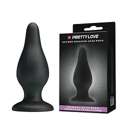 Анальна пробка Pretty Love Sturdy Silicone Anal Plug 15.4 см (чорний) - мініатюра 7