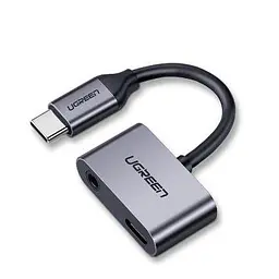 Перехідник Ugreen CM193 - адаптер Usb-C - на 2 порти Type-C + 3.5mm Audio (UGR-50596) - мініатюра 2