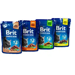 Набір вологих кормів для стерилізованих котів Brit Premium 4 шт. х 100 г - мініатюра 5