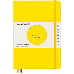 Блокнот Leuchtturm1917, Bauhaus Edition, Середній, лимонний, крапка (359620)