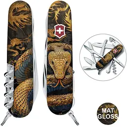 Ніж Victorinox Huntsman Zodiac 91мм 15функ Дерев'яна змія - мініатюра 3