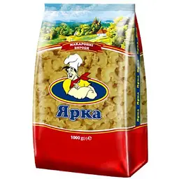 Макаронні вироби ЯРКА 1кг Гребiнець (рифлений) м/уп