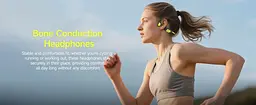 Бездротові кісткові навушники для плавання та бігу IFECCO X67 з Bluetooth 6.0, 32 ГБ пам'яті, MP3-плеєром, активним шумоподавленням та IP68 Чорно-жовтий - мініатюра 6