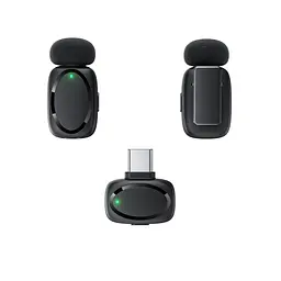 Бездротова мікрофонна система ACEFAST R2 wireless lavalier microphones Black (6974316284901) - мініатюра 5