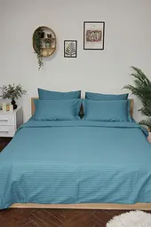 Комплект постільної білизни Moon&Star Дитячий 110x140 см наволочки 2x50x50 см Stripe Green Satin Stripe - мініатюра 2