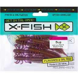 Силікон X-Fish Bug 3" Lox Red & Black Flake (6шт/уп) - мініатюра 2
