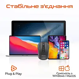 Мишка Meetion BTM185 Bluetooth/Wireless Black (MT-BTM185-A) - мініатюра 6