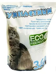 Силікагелевий наповнювач для котячого туалету Пухнастики 3.6 л
