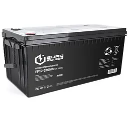 Акумуляторна батарея AGM EUROPOWER EP-12200M8 12 В 200 А·год - мініатюра 1