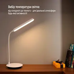 Настільна лампа ColorWay Portable Flexible 360, 1800 мАг 4 Вт (CW-DL12FB-W) - мініатюра 10