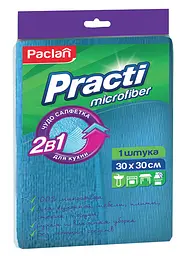 Ганчірка для кухні Paclan 2 в 1 Practi, мікрофібра, 1 шт.