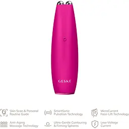 Мікрострумова ручка для підтяжки обиччя GESKE MicroCurrent Face-Lift Pen 6 в 1 бузкова - мініатюра 3