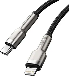 Кабель Baseus Cafule Series Metal Cable Type-C to iP PD 20W 0.25m black (CATLJK-01) - мініатюра 4
