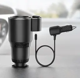 Автомобільний підстаканник з підігрівом та охолодженням 0-60°/8-15min Black / Термокухоль 12В - мініатюра 2