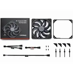 Вентилятор Noctua NF-A14x25 G2 PWM CHROMAX Black - мініатюра 5