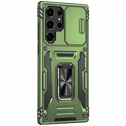 Ударостійкий чохол Camshield Army Ring для Samsung Galaxy S26 Ultra Оливковий / Army Green - мініатюра 2