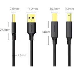 Кабель Ugreen US135 USB-A to USB-B 1m (20846) [165598] - мініатюра 5
