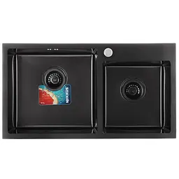 Кухонна мийка Mixxus MX7843-220x1.0-PVD-Black MX0565, Чорний матовий