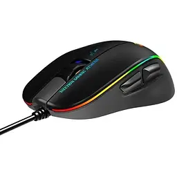 Комп'ютерна миша Mееtion GM23_2023 ігрова оптична провідна 12800 DPI 7 кнопок RGB підсвічування чорна - мініатюра 6