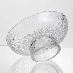 Фруктовниця на ніжці Ice Textured 15 см з крижаною текстурою скла Yiwu HP-34-88 - мініатюра 4