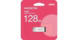 Юсб флешнакопичувач металевий A-DATA UR 350 128Gb USB 3.2 сріблясто чорний - мініатюра 4