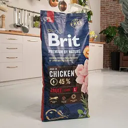 Сухий корм Brit Premium Dog Adult L для дорослих собак великих порід, з куркою, 15 кг - мініатюра 5