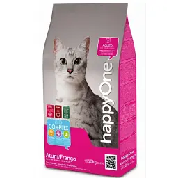 Сухий корм happyOne Cat Tuna & Chicken для дорослих котів з тунцем та куркою 10кг