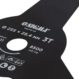 Ніж для тримера Sigma 255x25.4мм, 3Т (5624311) - мініатюра 4