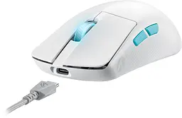 Бездротова миша ASUS ROG Harpe Ace Aim Lab Edition RGB USB-A/WL/BT White (90MP02W0-BMUA10) - мініатюра 7