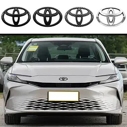 Емблема решітки, задня TOYOTA чорна 130х90 мм пластик (на скотчі) - мініатюра 6