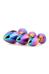 Анальна пробка Gleaming Love Multicolour Plug Set 3 шт. (мульті) - мініатюра 4