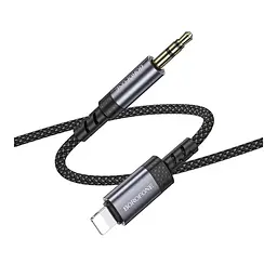 Аудіо кабель Borofone BL24 Graceful Lightning-AUX 3.5мм 1 м Metal Grey (36880_3609466) - мініатюра 6