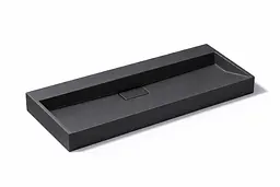 Умивальник VBI Este 120x46 см накладний/підвісний без отвору black VBI-019929 - мініатюра 3
