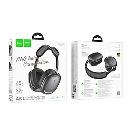 Бездротові накладні навушники HOCO W68 Calma ANC noise-canceling BT headphones(App) Metal Gray (6942007674003) - мініатюра 2