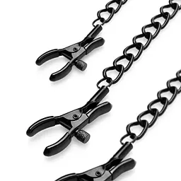 Затискачі для сосків та клітора Bedroom Fantasies Nipple & Clit Clamps - Black - мініатюра 2